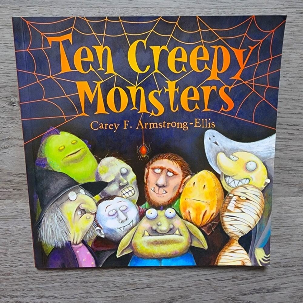 Ten Creepy Monsters Children's Halloween Illustrated Fiction Paperback Book